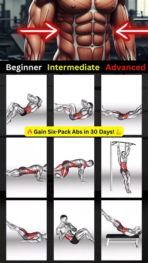 9 Best Exercises for a Six-Pack (Fast Results) 🍫 #workout #gym