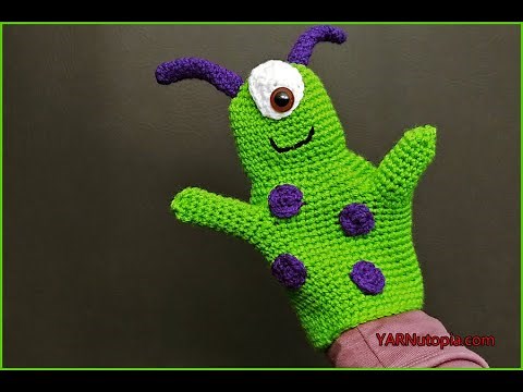 How to Crochet Tutorial: DIY Alien Hand Puppet by YARNutopia