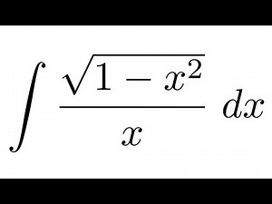 Integral of sqrt(1-x^2)/x (substitution)