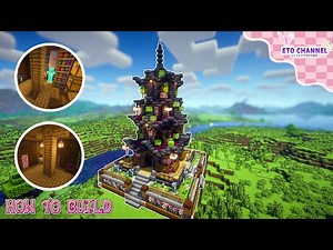 Minecraft: Fantasy Cute Little Pagoda ⛩️ (Tutorial)【マイクラ建築】 (Exterior & Interior)