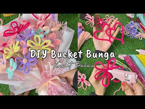 DIY Wool Wire Flower Bucket