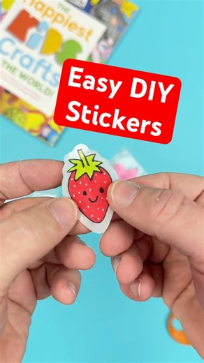 How to Make DIY Stickers at Home with Tape | Easy Kids Craft for Journals, Planners & Scrapbooks