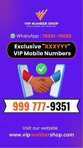 Exclusive "XXXYYY" VIP Mobile Numbers! . Grab it Now or Regret it Later! Hurry Up! WhatsApp: 70091-70092 https://wa.link/xo047q . For More Information, Visit our Website: https://www.vipnumbershop.com/ . . . . #vipmobile #vipnumber #vipmobilenumber #premiumquality #SpecialOffer #Prepaid #Postpaid #mobilenumber #number #trending #luxury #celebritynumber #exoticlifestyle #luxurylifestyle #fancymobilenumber #specialnumbers #numbers | VIP Number SHOP | Facebook