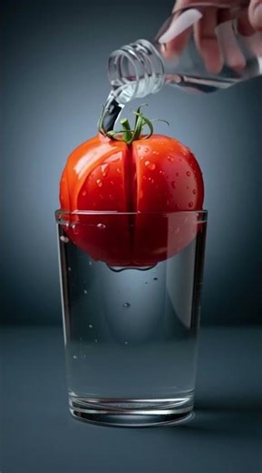 🍅 Tomato Growing in Water Timelapse | From Slice to Fruit in Glass #shorts #food #viral