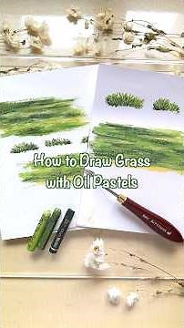 Oil Pastel Tutorial | How to Draw Grass with Oil Pastels #oilpastel #easydrawing #painting #art