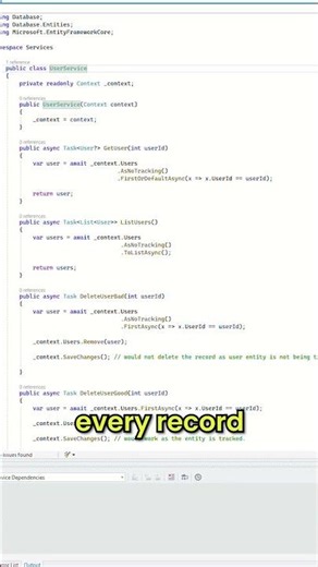 Why Your EF Core Queries Are Slow 😬 (Use AsNoTracking) #dotnet #coding #csharp