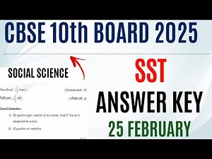 CBSE BOARD 10TH SST PAPER SOLUTION 2025 | Class 10 Cbse Board Exam 2025 Social Science Paper Answer
