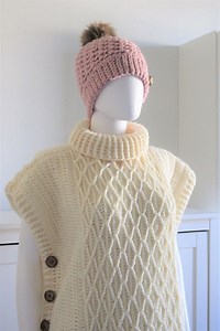Crochet a Poncho with Easy Faux Cables - Crochet Dreamz