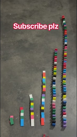 2 Domino to 100 Dominoes colourful 🌈 #shorts #lego #satisfying