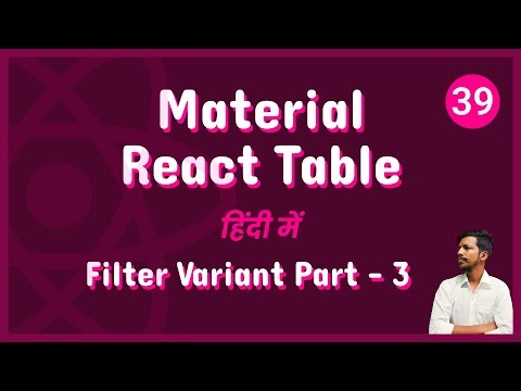 Material React Table v2 - Column Filter Variant Part - 3 [39]
