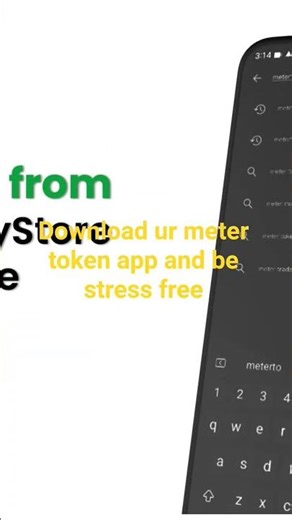 download ur meter token app and be stress free