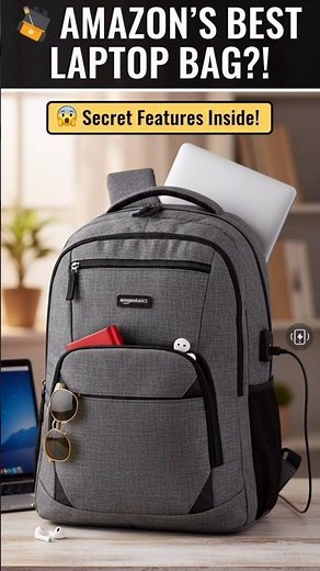 Amazon’s BEST Laptop Backpack with Hidden Features! 🎒🔥#amazonfinds #shorts #techessentials #trending