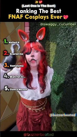 Ranking The Best FNAF Cosplay😍💯