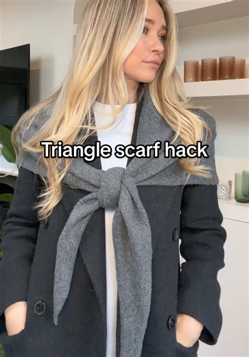 How to Tie a Triangle Scarf for Winter Style