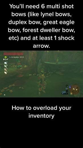 This glitch was discovered by (i think) versat13, so thanks. How to overload menu #spoilers #botw