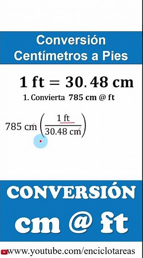 Conversion from Centimeters to Feet (cm to ft)