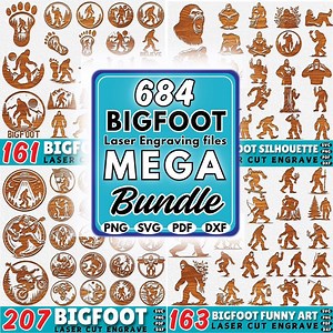 Bigfoot SVG Bundle: 684 Sasquatch Silhouette Cut Files (digital Download - Etsy