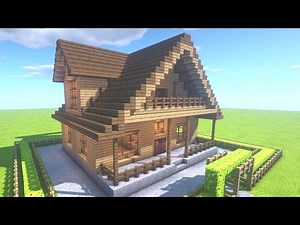 マイクラ | 家城作り方 ”木造お洒落な家！”✔ ✔