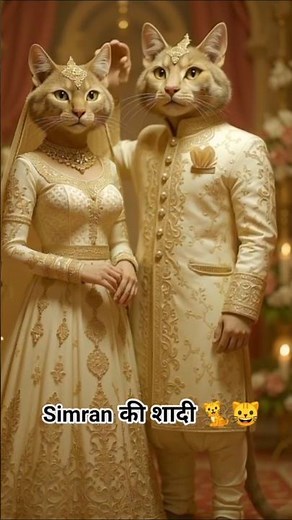 Simran Billi Ki Shaadi 😺💍| #catcartoon #meaw #viralshorts #aicat #shorts
