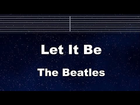 Practice Karaoke♬ Let It Be - The Beatles 【With Guide Melody】 Instrumental, Lyric, BGM