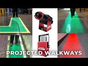 Laserglow's VirtuaLine & SafetyCast Projectors with Overhead Hazard Man