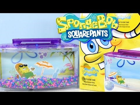 Nickelodeon Spongebob Squarepants Betta Bow Fish Tank Setup