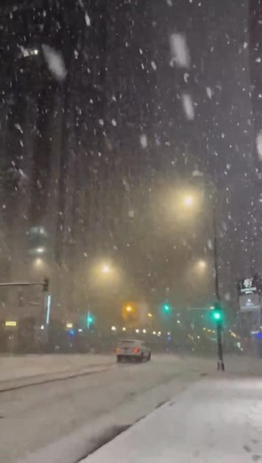 ❄️ Snow has arrived in downtown Chicago, and boy, it's coming down hard. There have also been reports of thundersnow, which is usually a sign of intensification. Conditions are rapidly deteriorating with snow rates approaching 2" per hour. 🎥 Video Credit to Tyler Bednar. | Thomas Koch
