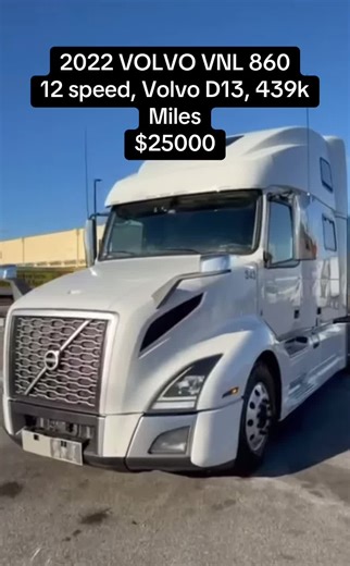 🚛 2022 VOLVO VNL 860 — READY TO RUN 💪 Built for the long haul. This VNL 860 comes loaded with a powerful Volvo D13, smooth 12-speed automatic, and a spacious 76” high-roof sleeper with double bunk APU. Clean, well-maintained, and owner-operator ready. ✔ Volvo D13 • 455 HP • Jake Brake ✔ 12-Speed Automatic ✔ 76” Sleeper • Double Bunk • APU ✔ Collision Mitigation • Air Ride • Locking Diff ✔ Aluminum Wheels • Air Slide Fifth Wheel 📞 Call or text for details #VolvoVNL #VNL860 #SemiTruckForSale #O