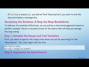 How to End the Loop in VBA When a Variable is Empty
