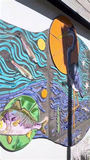 Calvert Library Twin Beaches Branch Ceramic Mural