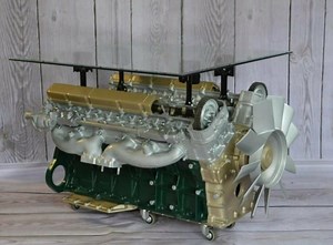 Jaguar XJ12 V12 E-TYPE Engine Coffee Table Block Motortisch Tisch Motorblock Motor Restaurant Supercar Green Racing Handmade - Etsy