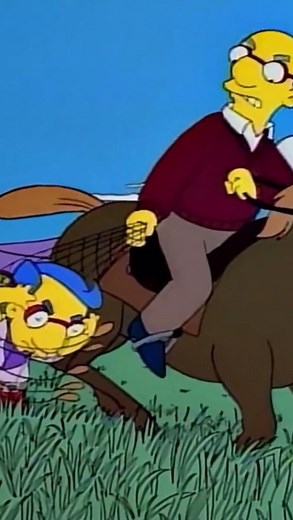 Animal Simpsons on Instagram: "The children of Springfield get rounded up in traps and nets by their parents, in a homage to the similar scene from Planet of the Apes (1968). This Simpsons scene parodies the scene in the original Planet of the Apes, where Colonel Taylor and fellow astronauts first encounter human life, only to be victims of an ape hunting party shortly afterwards. Fun Facts 💡 Meryl Streep guest stars in the episode as Jessica Lovejoy. S6E7 Bart’s Girlfriend 👧 #simpsonsclips #s