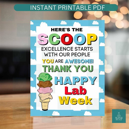 Printable 2026 Lab Week Sign Ice Cream Lab Story Laboratory Week 2025 Idea Instant Download, 2026 Lab Week Activity, Lab Tech Game - Etsy