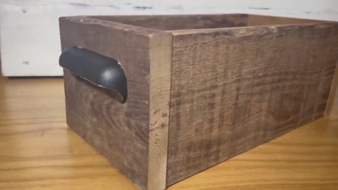 Rustic Wood Box With Handles, Toilet Tank Topper, Farmhouse Storage Caddy - Etsy