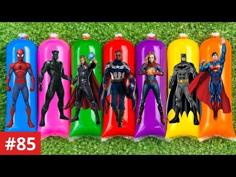 SUPERHERO AVENGERS MARVEL DC CHALLENGE WATER COLOUR #85 THOR, SUPERMAN, BATMAN, FALCON, SPIDERMAN