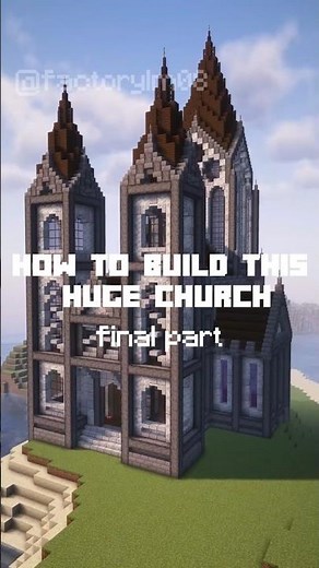 Minecraft Church ⛪ Build Tutorial final part Ep5 #minecraftshorts #minecraftbuilding
