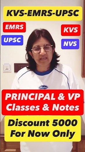 Principal and Vice Principal Live and Recorded batch on 5000 Rs Discount :- Kvs, Nvs, Emrs, Upsc