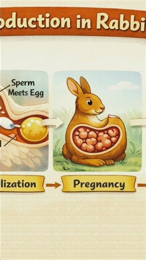 reproduction in rabbit 🐇 shorts #shorts #rabbit #reproduction #educationalvideo