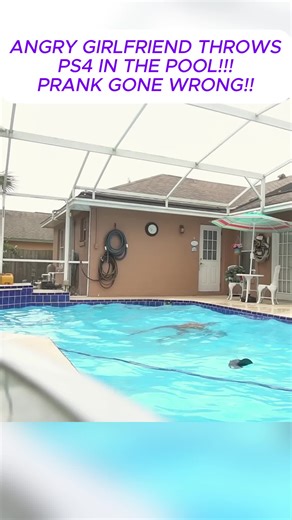 #ANGRY GIRLFRIEND THROWS PS4 IN THE POOL!!! PRANK GONE WRONG!! (4)