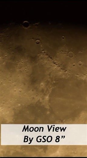 Close-Up Moon Surface View | GSO 8” Dobsonian Telescope #moon #moonsurface #stargazing #nightsky