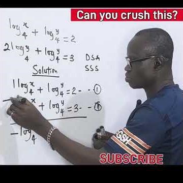 How Logarithms Can Lead to Simultaneous Equations I Step-by-Step Maths Tutorial