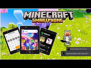 Minecraft PE 🔥Smartphone Addon For Version 1.21.50+ | Phone Mod for MCPE with custom UI and apps.