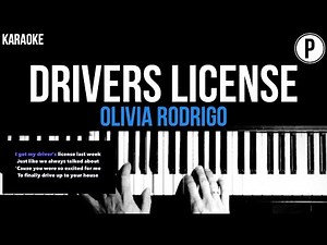 Olivia Rodrigo - drivers license Karaoke Slowed Acoustic Piano Instrumental Cover Lyrics