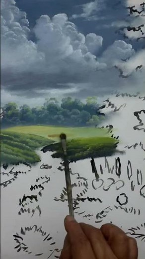 How to paint a realistic landscape #howtopaint