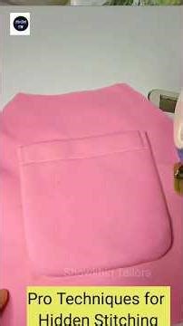 Techniques for Hidden Stitching #DIYFashion #HiddenSeam #EasySewing