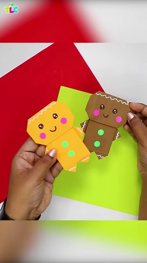 Origami Gingerbread Man #reels #origami #gingerbread #christmas #gingerbreadman #christmascrafts #christmasdecor #papercraft #paperfolding #origamipapercraft #craft #christmas2023 #artandcraft #diy #howto #tutorial #thelittlecrafties | The Little Crafties