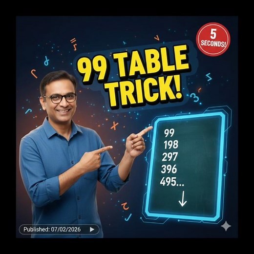 99 table | multiplication with 99| MATH TRICKS| MATH HACKS