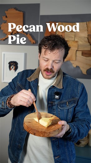 365K views · 8K reactions | Gonna go out on a limb and say I prefer pecan wood pie to regular pecan pie. Wood flavored pie on Thanksgiving! That’s how we’re doing it this year! #trees #woodworking #baking #pie #pecan | Justinthetrees | Facebook