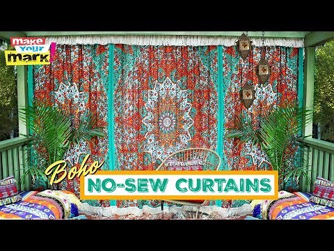 Outdoor Fringy No-Sew Boho Curtains DIY
