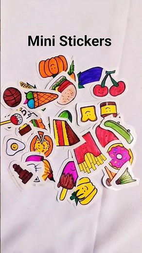 How to make mini stickers at home #shorts #youtube #youtube shorts #diy #trending #viral #handmade